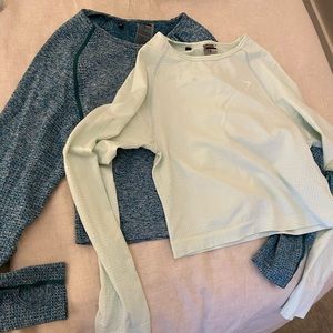 Long Sleeve Gymshark Crop Tops